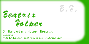 beatrix holper business card